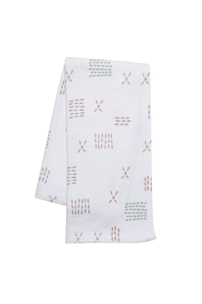 Farmyard Friends Soft White Fleece Baby Blanket, Main, color, Cream