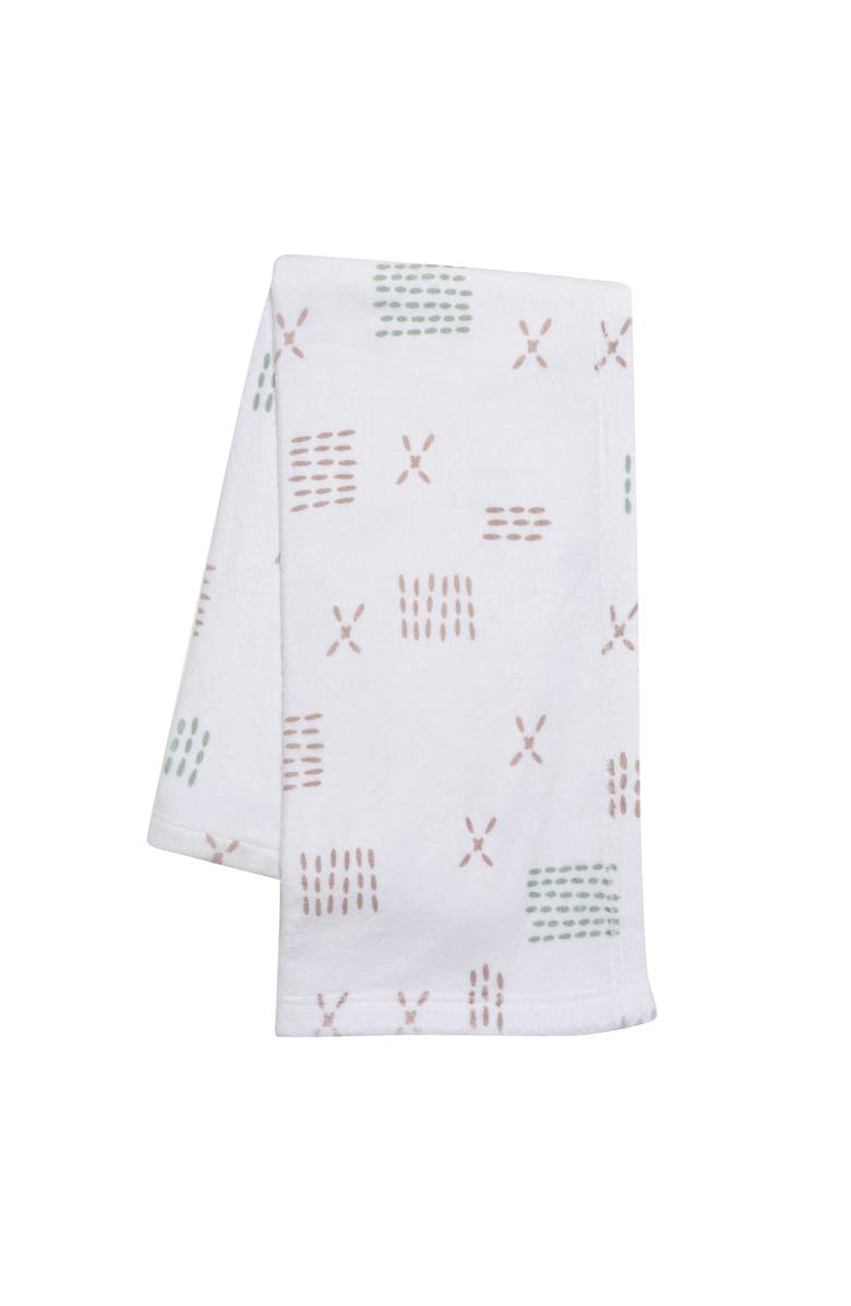 Bedtime Originals Farmyard Friends Soft White Fleece Baby Blanket, Main, color, Cream