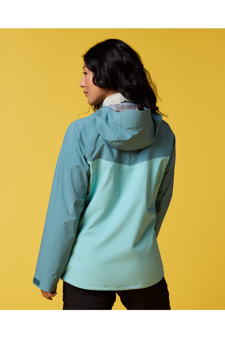 Impermeo 3L Hooded Shell Jacket - Women's, Alternate, color, Everglade and Tide Pool