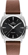 Movado Kingmatic Automatic Leather Strap Watch, 35mm