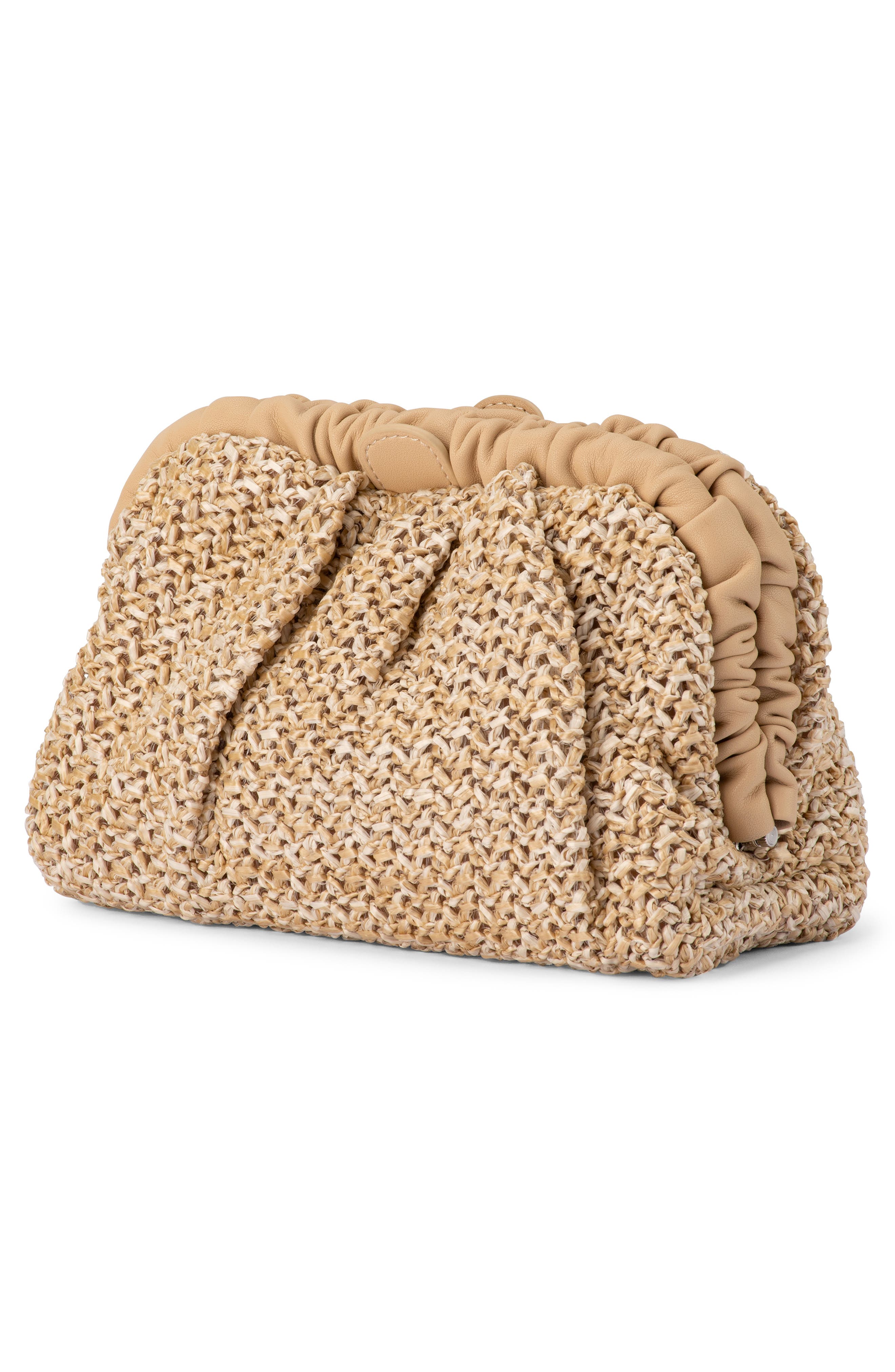 Olga Berg Amalia Petite Gathered Clutch, Alternate, color, 