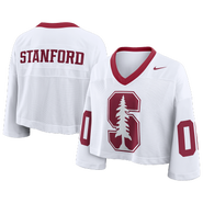 Nike Women's Nike White Stanford Cardinal Oversized Logo Cropped Fashion Jersey