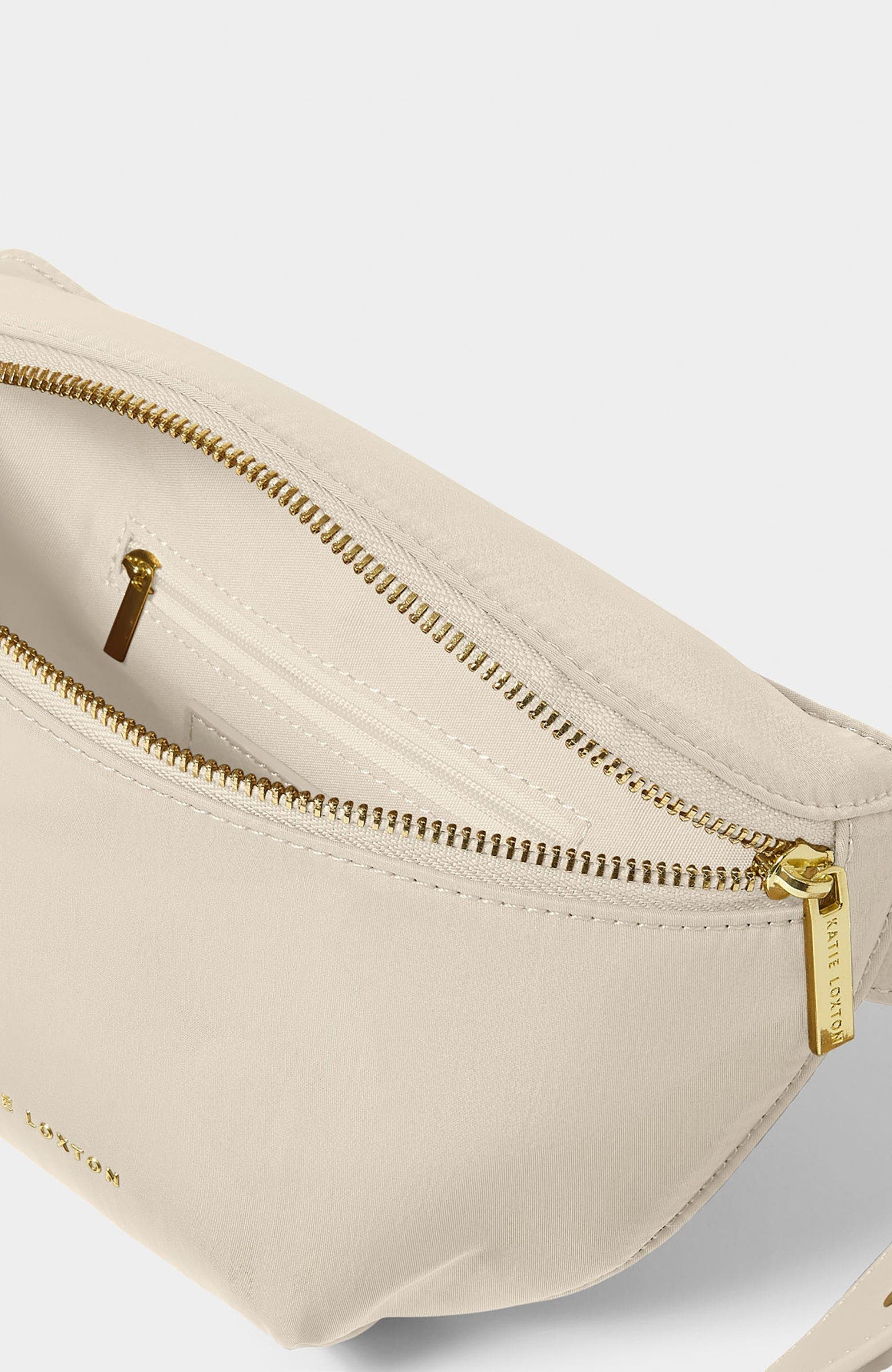 Katie Loxton Nylon-Luxe Belt Bag, Alternate, color, Chalk