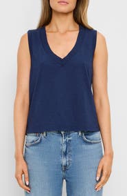 Michael Stars Ira V-Neck Cotton Top