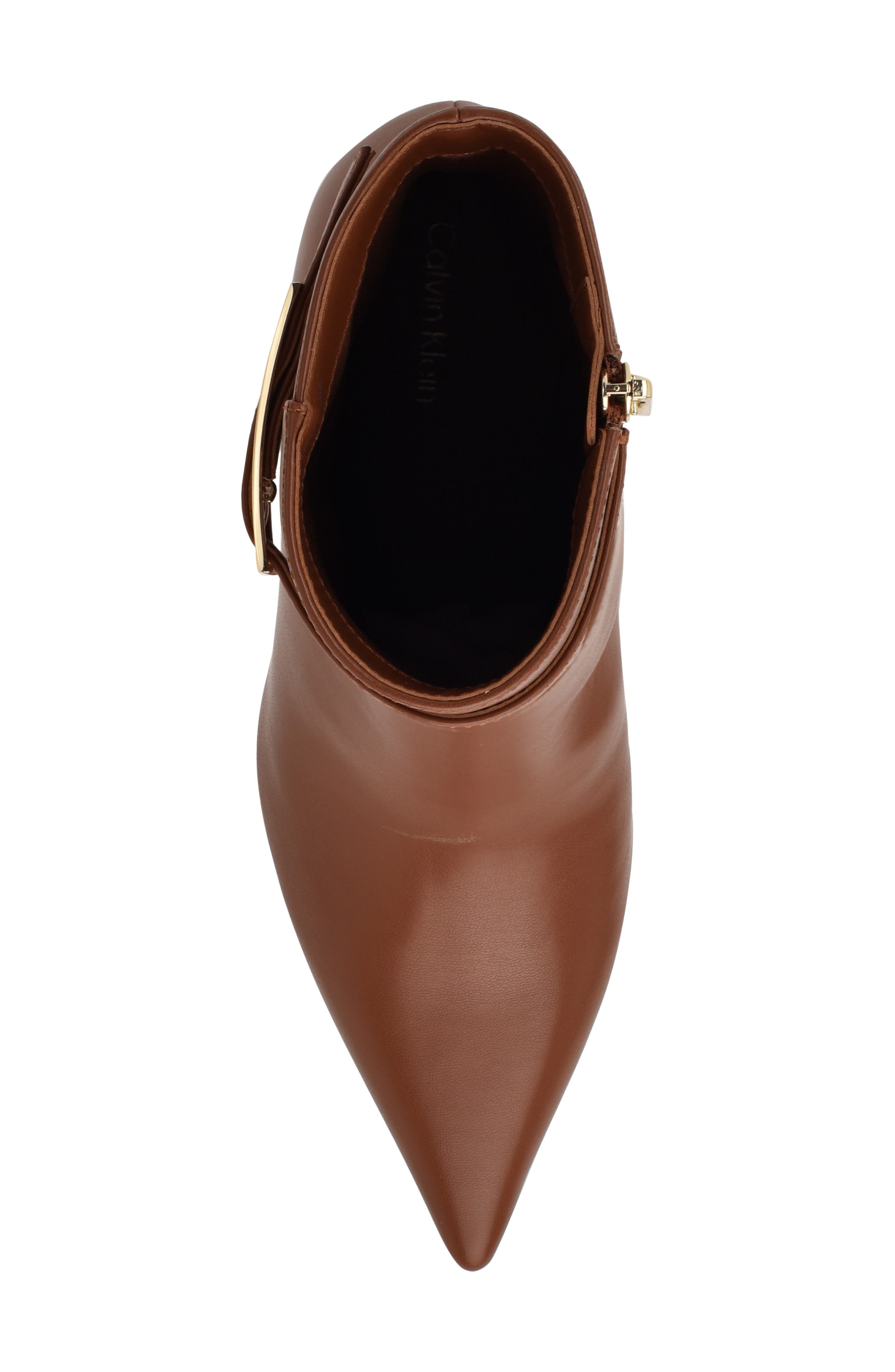 Alenna Pointed Toe Bootie, Alternate, color, COGNAC