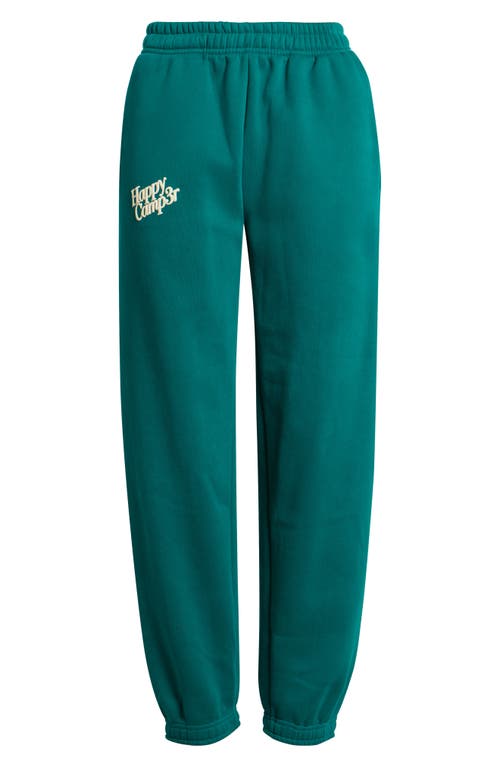 Happy Camp3r Puff Series Core Logo Cotton Blend Joggers In Green
