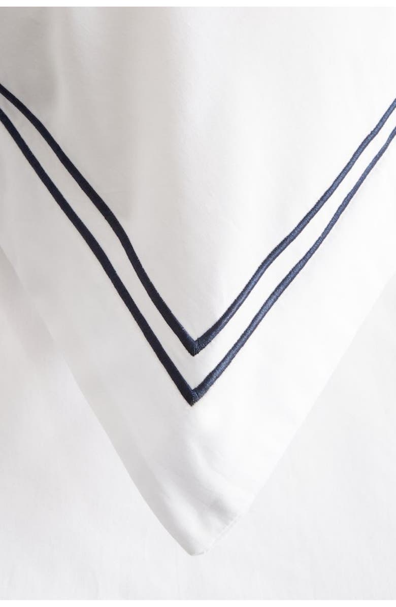 ELLA JAYNE HOME Queen Satin Stitched Duvet Set - Navy, Alternate, color,