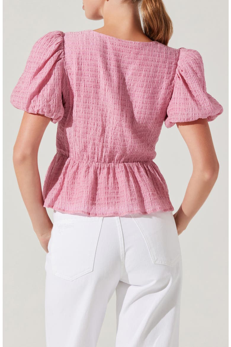Mylah Puckered Top, Alternate, color, PINK