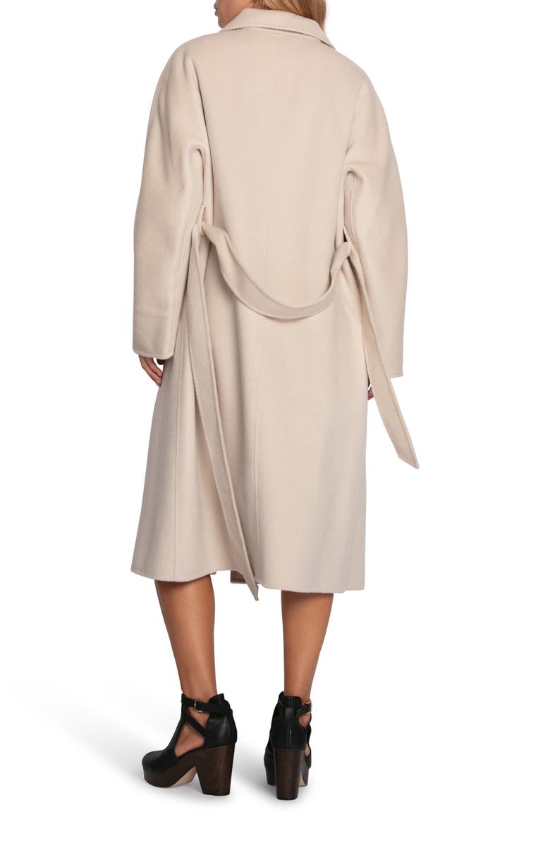 Belle & Bloom Real Love Double Breasted Maxi Coat, Alternate, color, Pearl