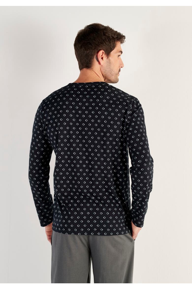 Duane Long Sleepwear, Alternate, color, Black Print