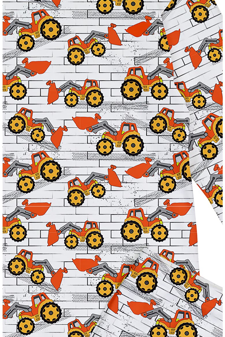 Loose Fit Classic Pajama 2-Piece Set, Alternate, color, Dump Trucks