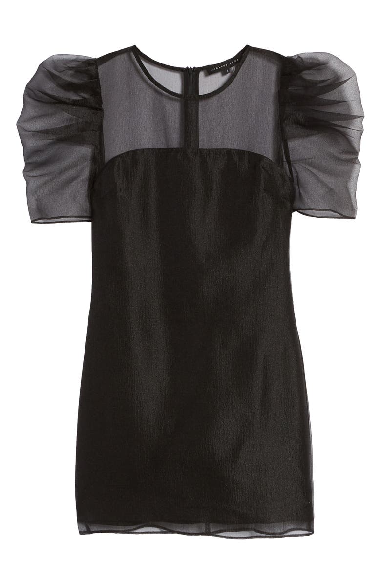 Endless Rose Puff Sleeve Organza Minidress, Alternate, color, 