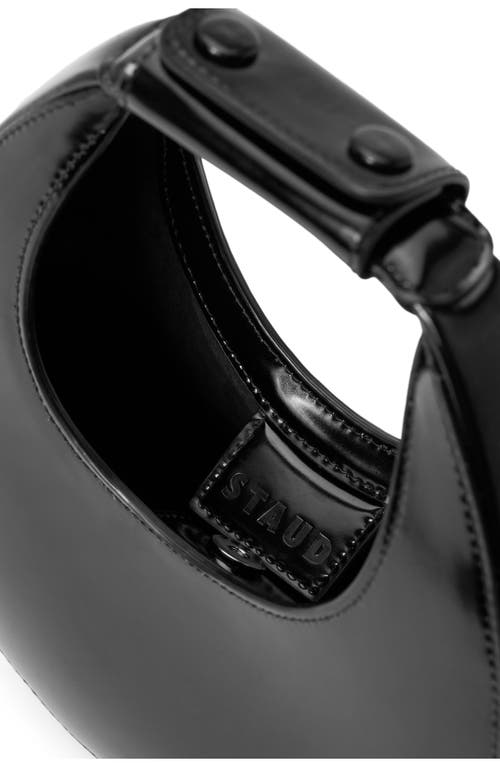 Staud Good Night Moon Leather Top Handle Bag In Black