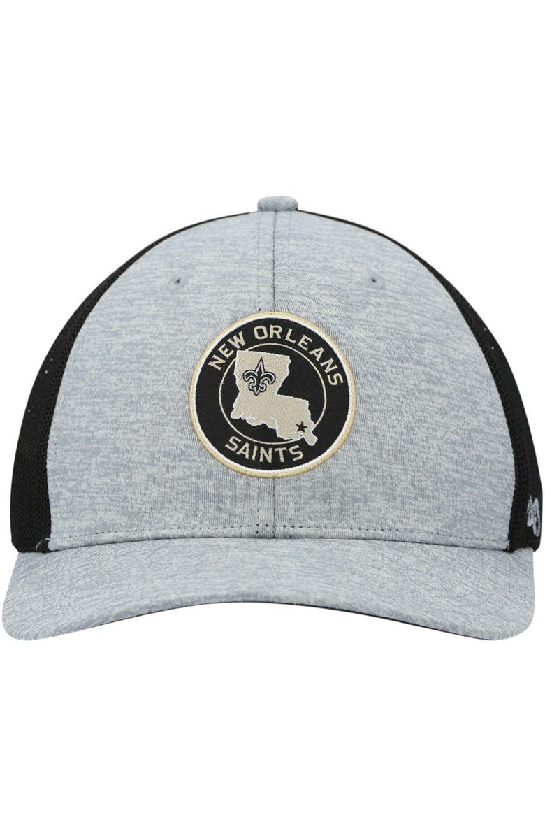 '47 Men's '47 Heathered Gray/Black New Orleans Saints Motivator Flex Hat, Alternate, color,