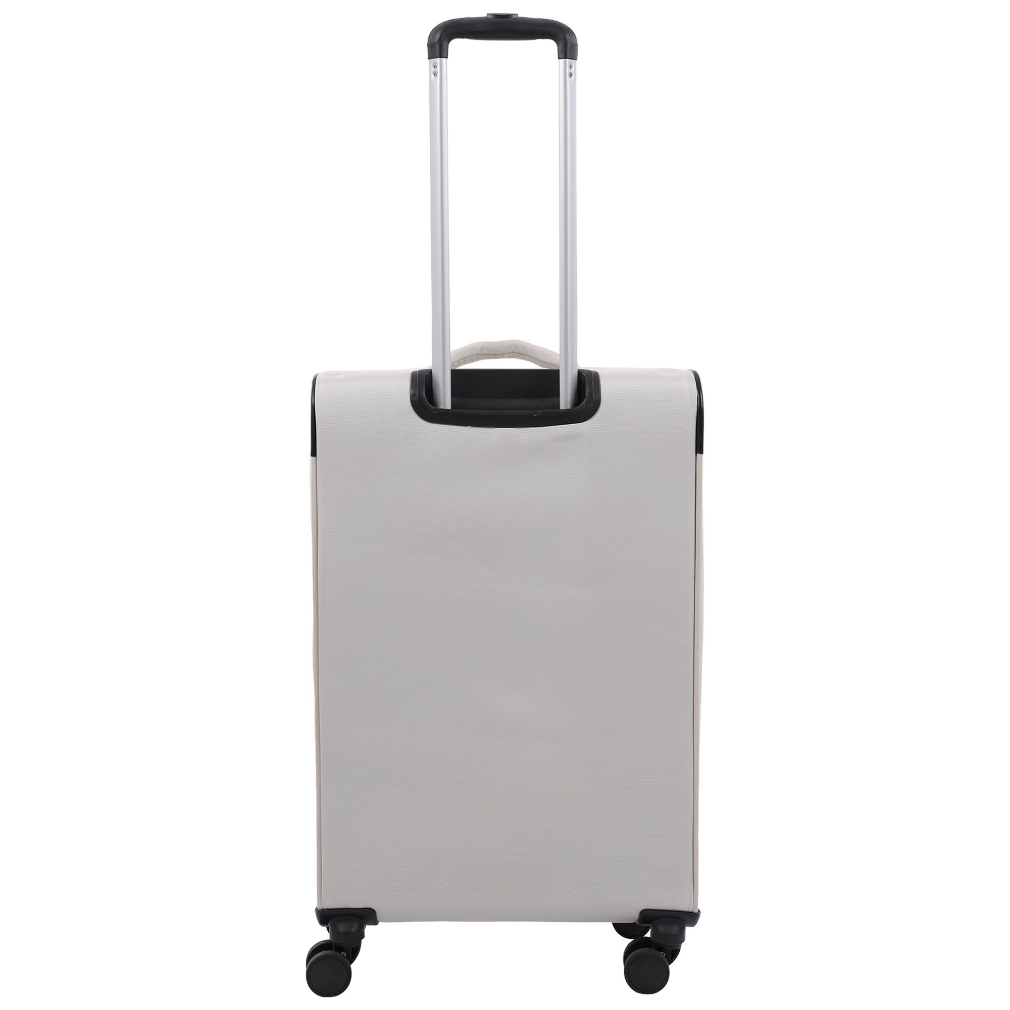 MARTHA STEWART 27" Softside Luggage - Expandable Spinner Suitcase with 8 Wheels & Front Zip Pockets, Alternate, color, Light Grey