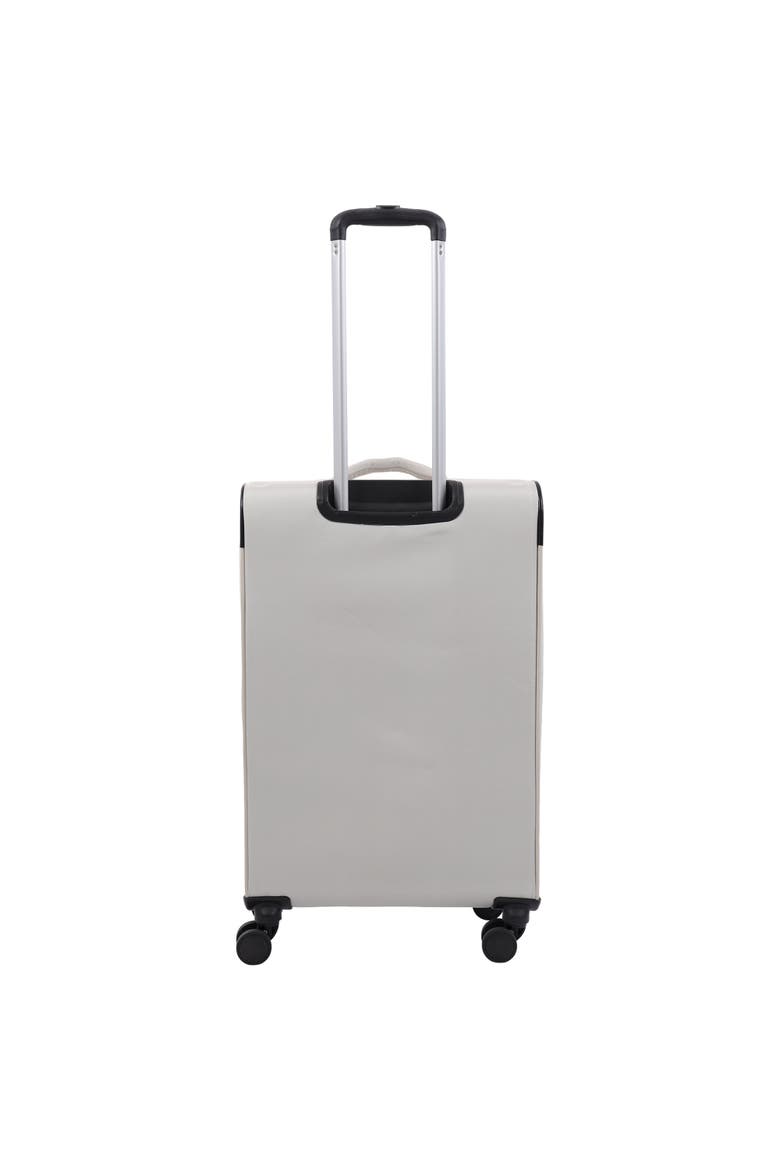 27" Softside Luggage - Expandable Spinner Suitcase with 8 Wheels & Front Zip Pockets, Alternate, color, LIGHT GREY