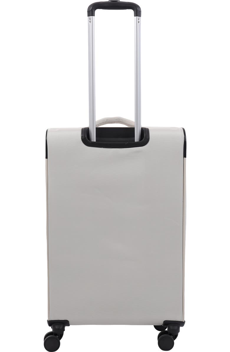 MARTHA STEWART 27" Softside Luggage - Expandable Spinner Suitcase with 8 Wheels & Front Zip Pockets, Alternate, color, Light Grey