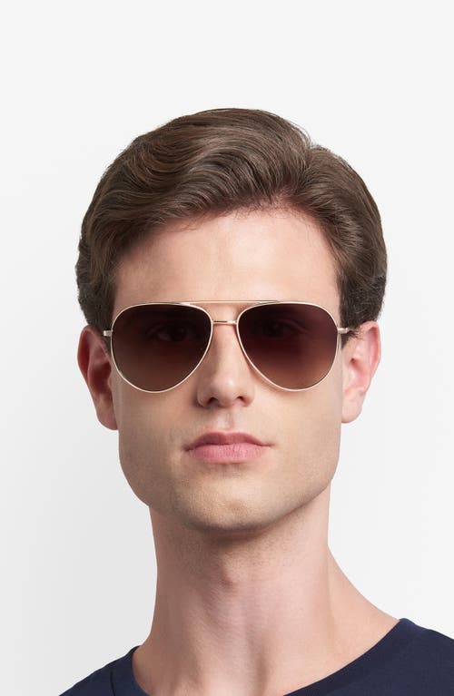 Fossil 60mm Pilot Sunglasses In Brown