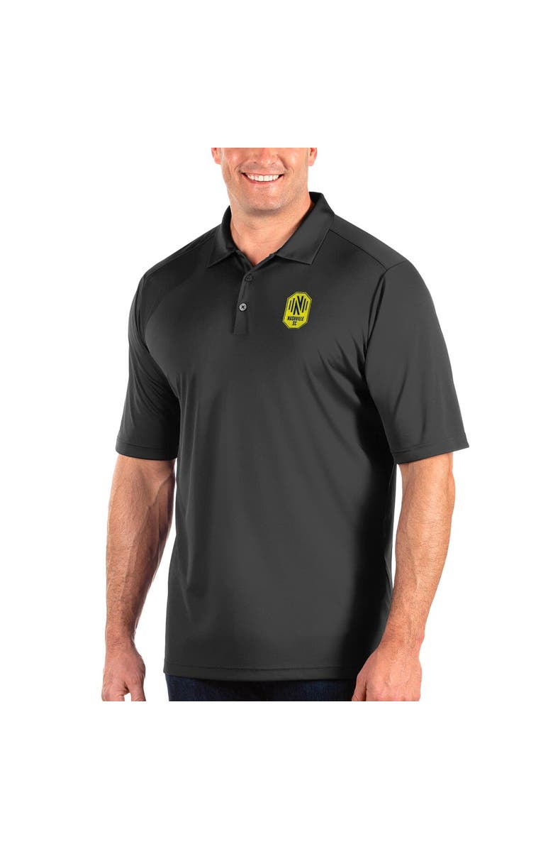 ANTIGUA Men's Antigua Charcoal Nashville SC Big & Tall Tribute Polo, Main, color, 