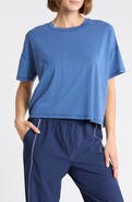 90 DEGREE BY REFLEX Stone Wash Boxy Crop T-Shirt