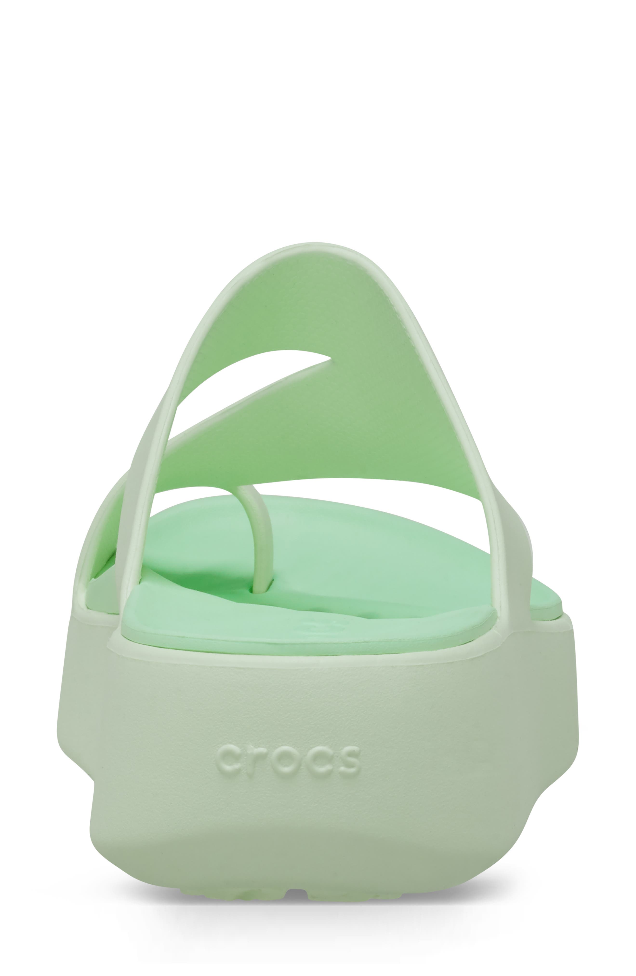 CROCS Getaway Toe Loop Waterproof Platform Sandal, Alternate, color, Jade Tint