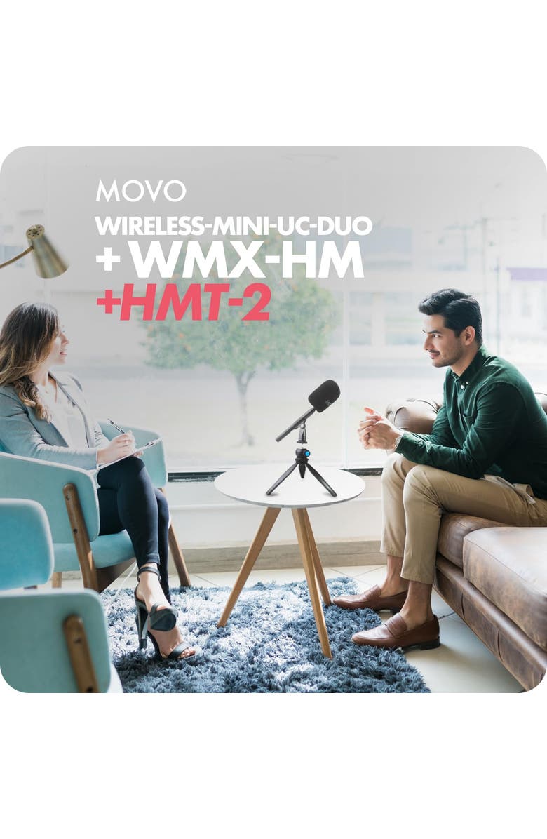 MOVO Wireless Mini UC-Duo USB-C Wireless Microphone for iPhone 15/16/Android, Alternate, color, Black