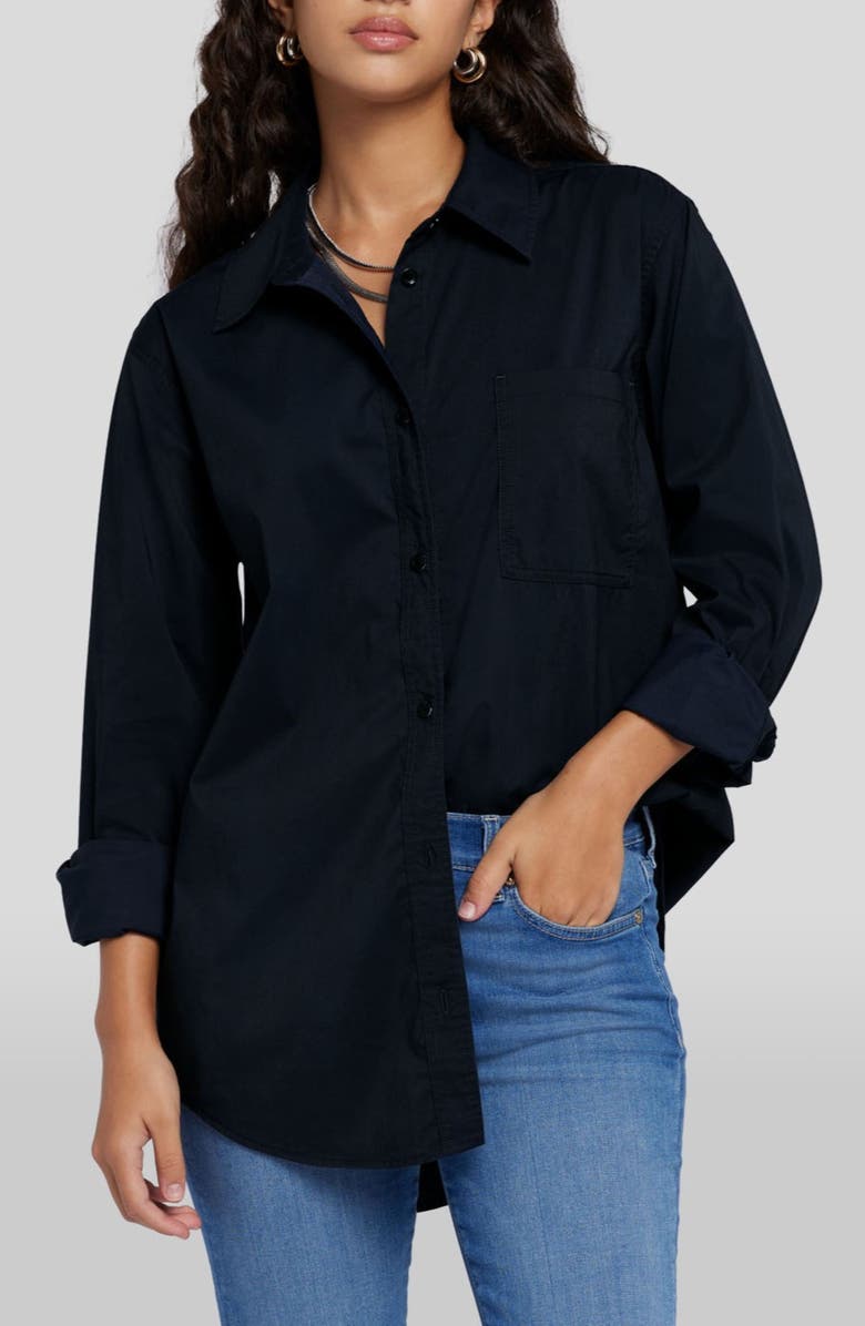 Seven Everyday Button Down Shirt, Alternate, color, Black