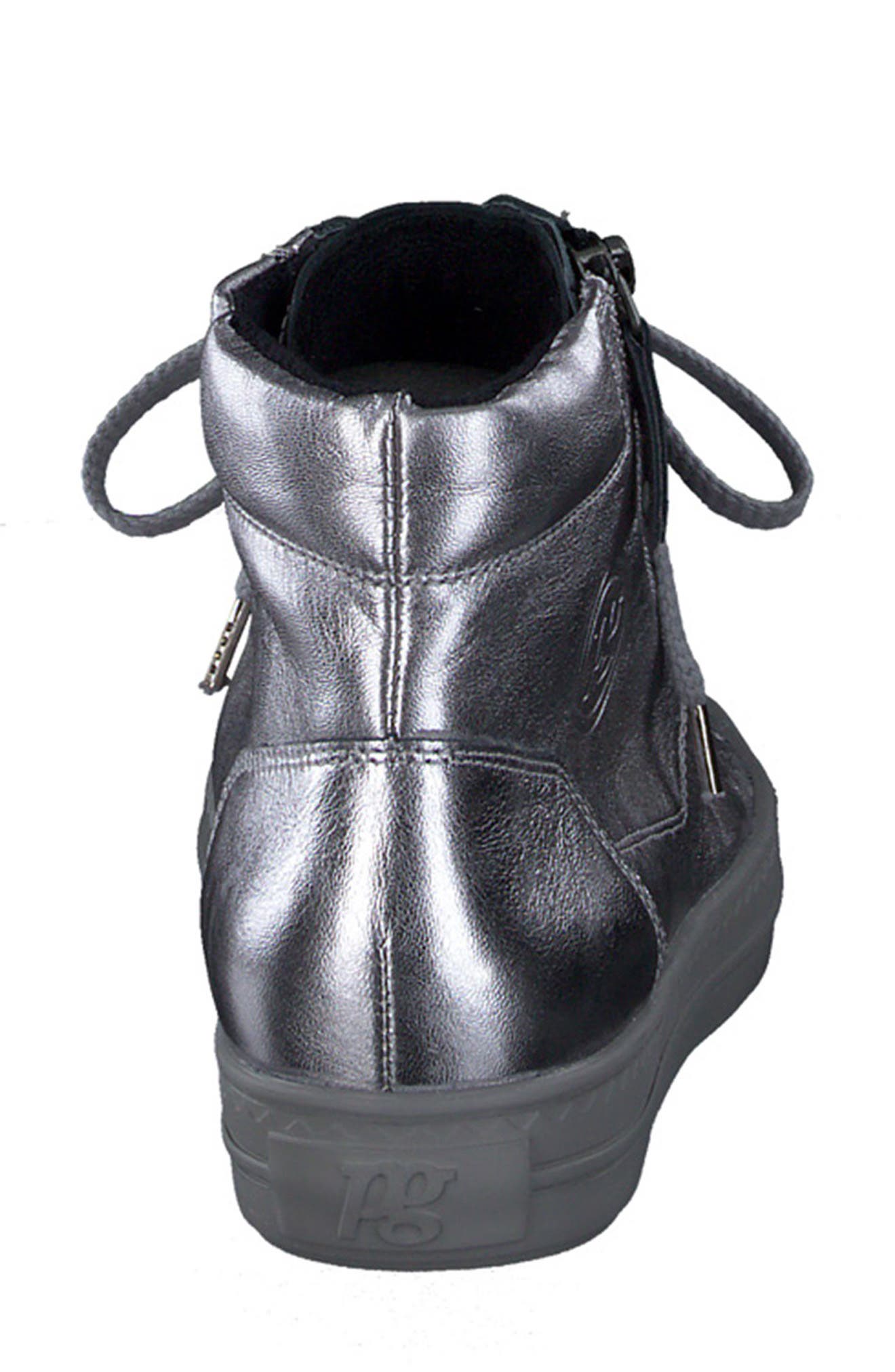 Paul Green Wells High Top Sneaker, Alternate, color, Clay Metallic Nappa