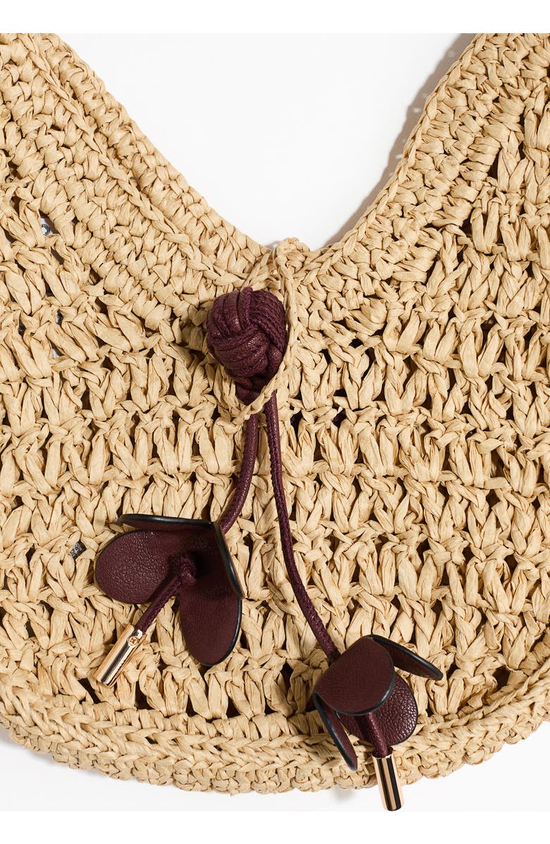 H&M Straw Shoulder Bag, Alternate, color, Beige