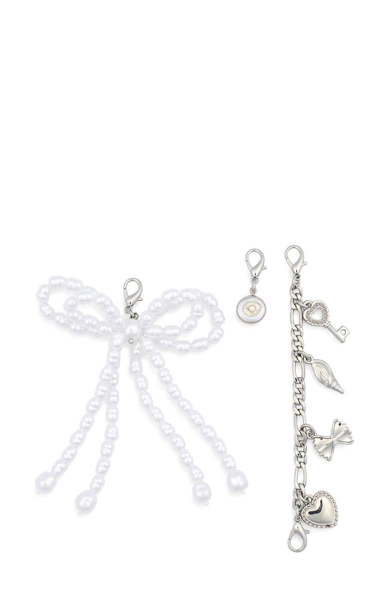 Dolce Vita Set of 3 Clip-On Shoe Charms, Main, color, Silver Assorted Charms