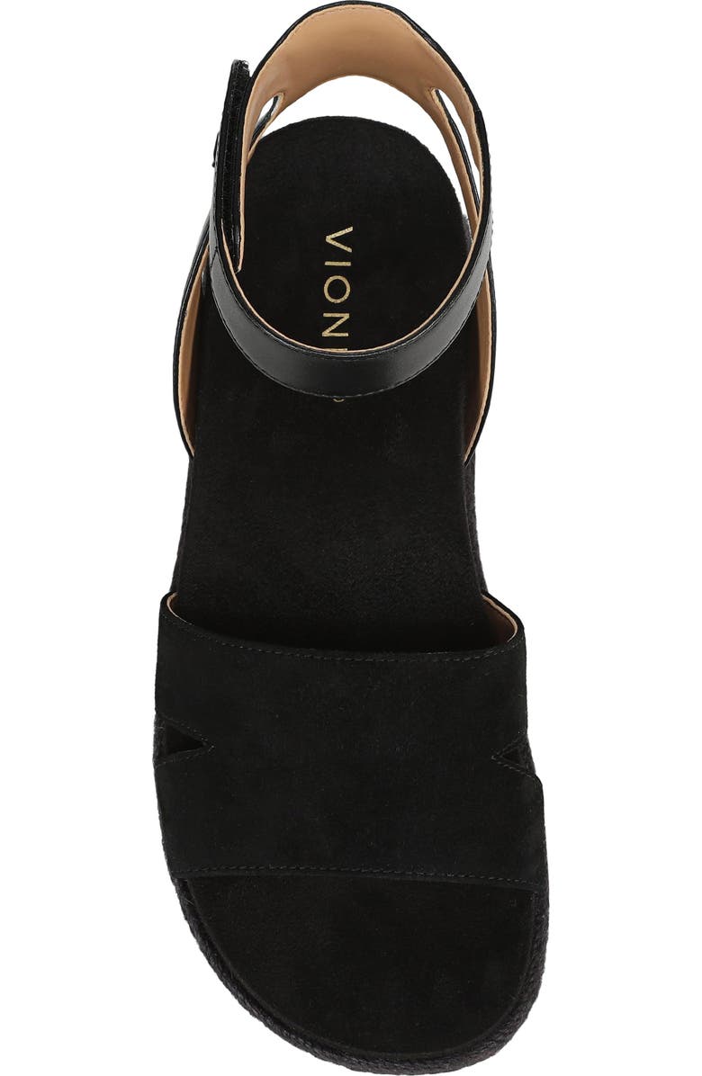 Vionic Yucca Platform Ankle Strap Sandal, Alternate, color, Black