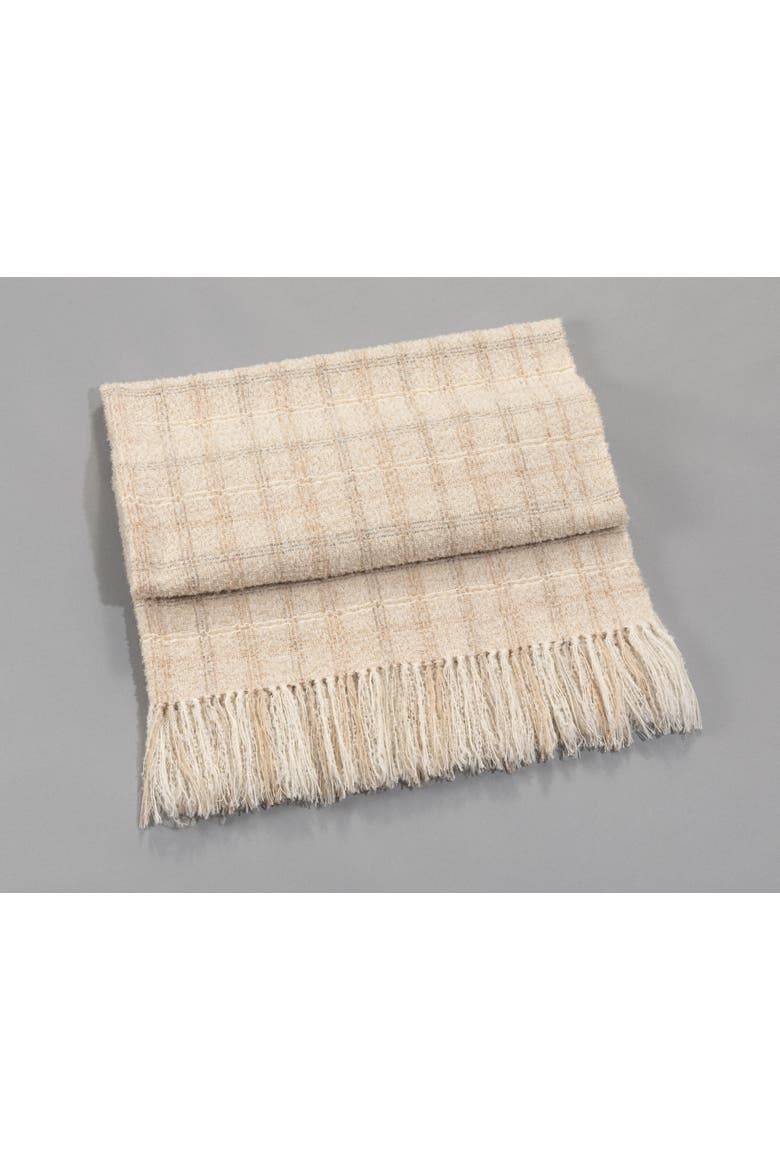 Handwoven Boucle Alpaca Throw, Main, color, Beige