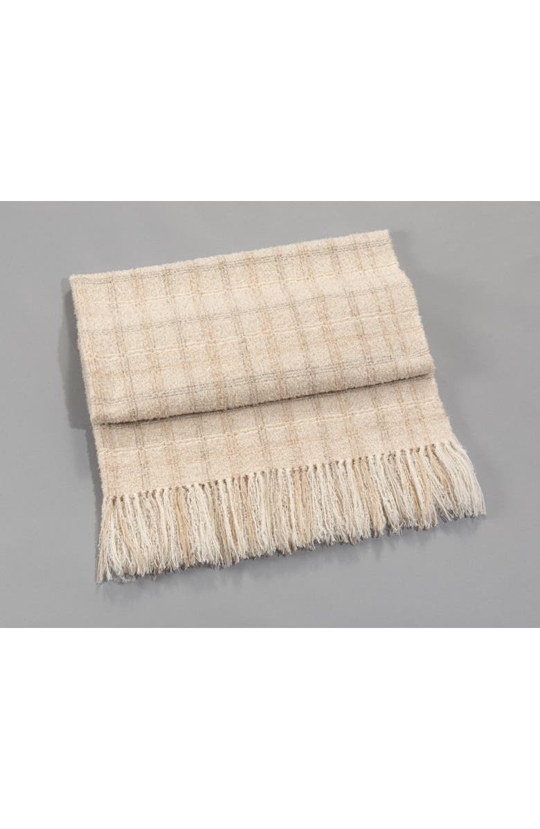 Allpa Handwoven Boucle Alpaca Throw, Main, color, Beige