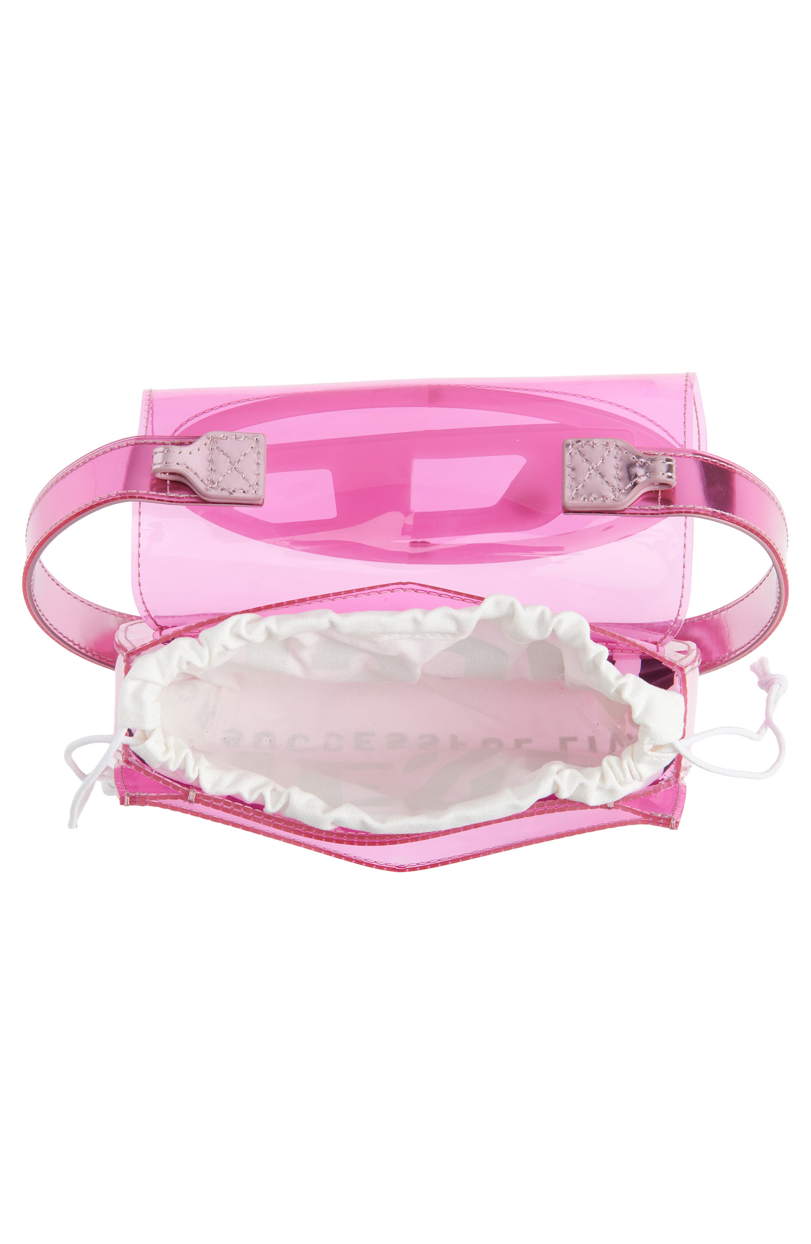DIESEL<sup>®</sup> 1DR Logo Clear Shoulder Bag, Alternate, color, Pink