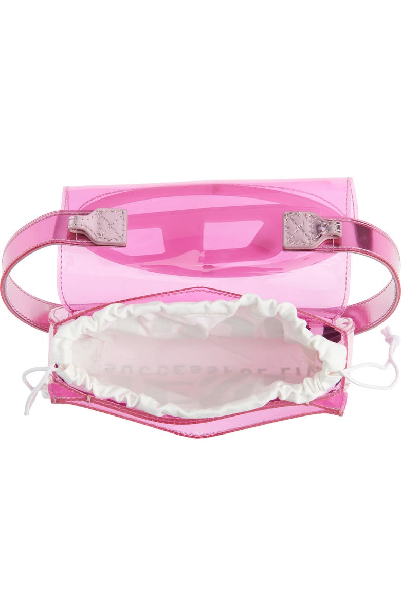 DIESEL<sup>®</sup> 1DR Logo Clear Shoulder Bag, Alternate, color, Pink