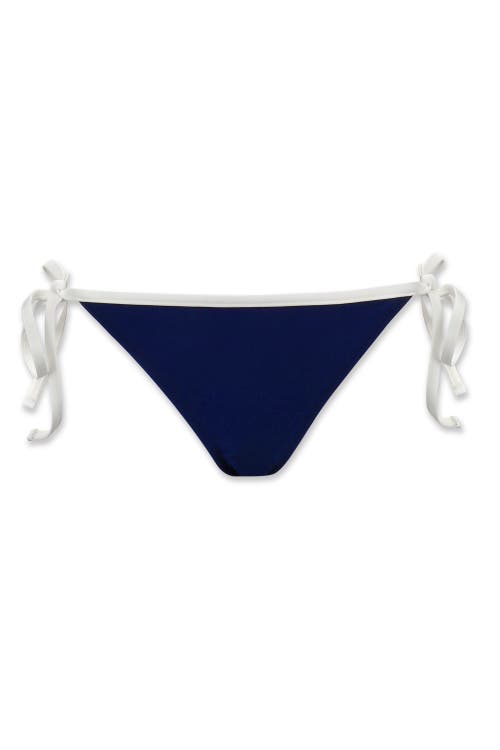 Helen Jon String Bottom With Binding In Navy Ivory