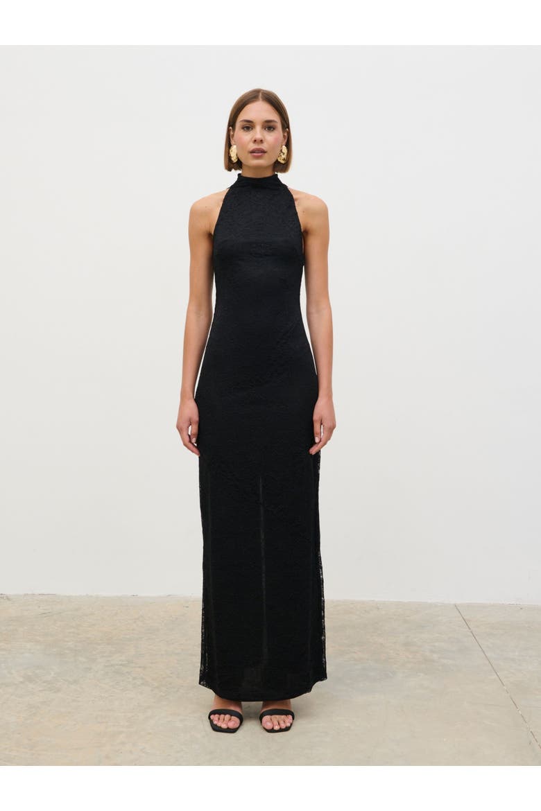 Rosalee Lace Maxi Dress, Alternate, color, Black