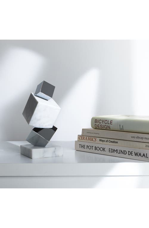 Anna New York Torre Objet D'art In White Silver