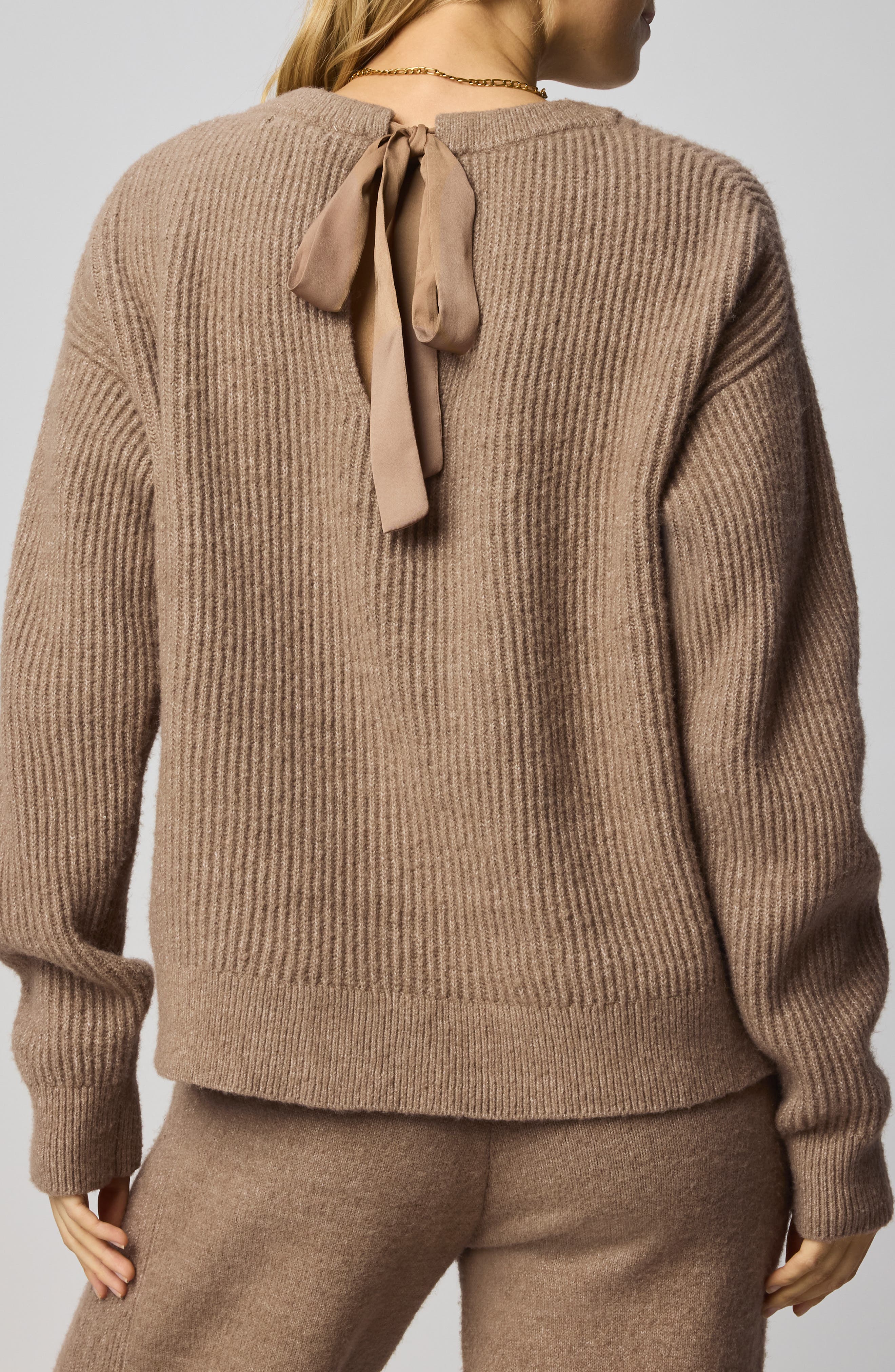 Stassi Satin Tie Back Sweater - image 2