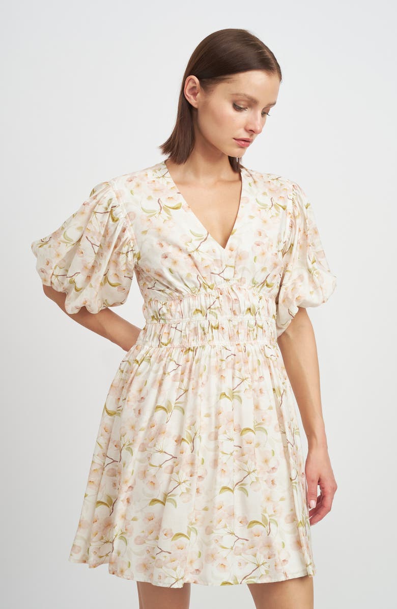 En Saison Callie Floral Print Minidress, Alternate, color,