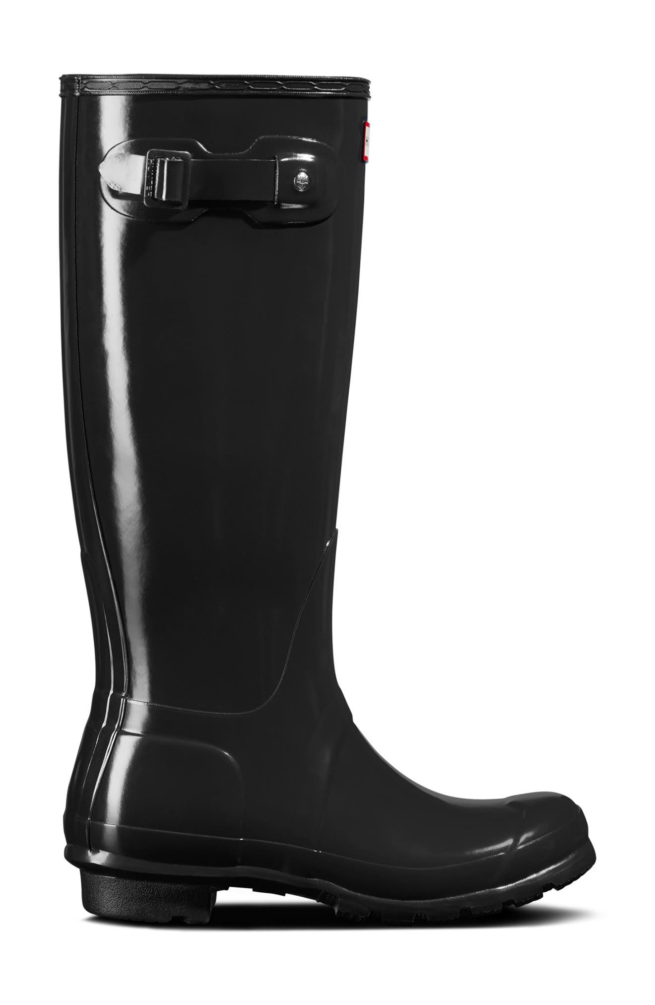 Original High Gloss Waterproof Boot, Alternate, color, ONYX