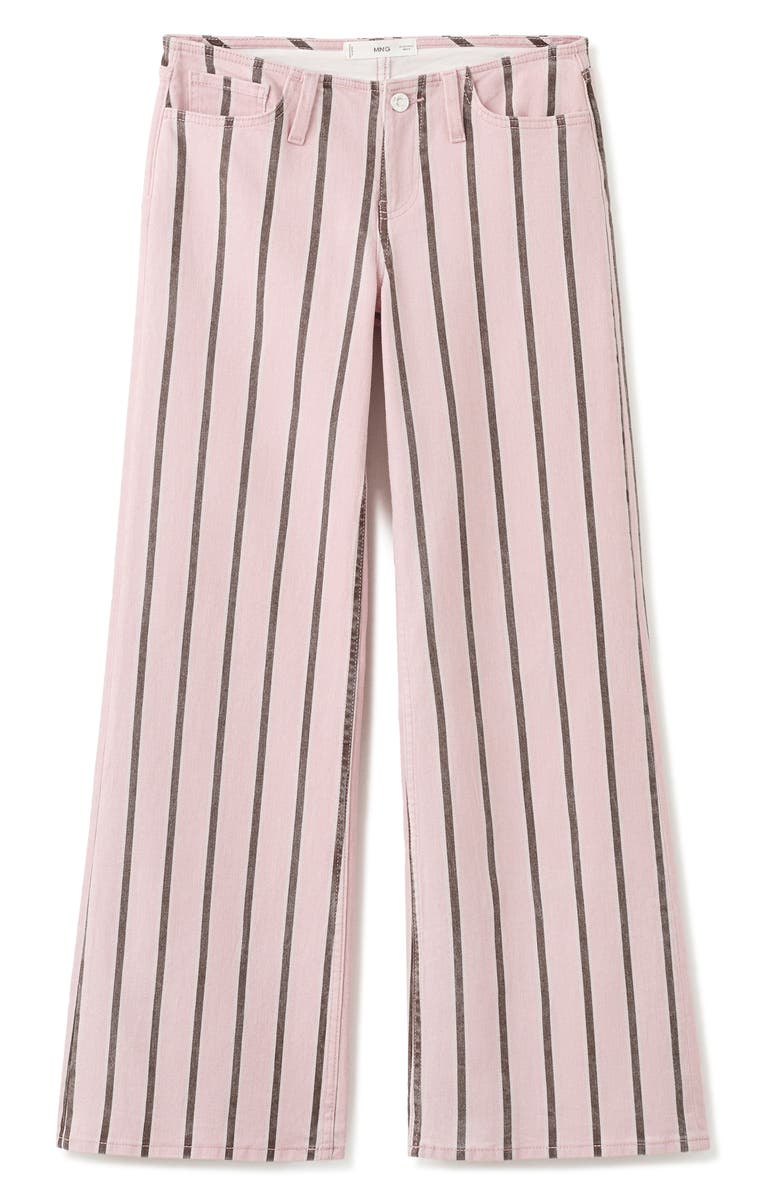 MANGO TEEN Striped Low Waist Wide Leg Jeans, Main, color,