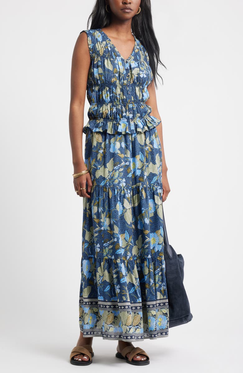 Treasure & Bond Print Tiered Maxi Skirt, Alternate, color, 