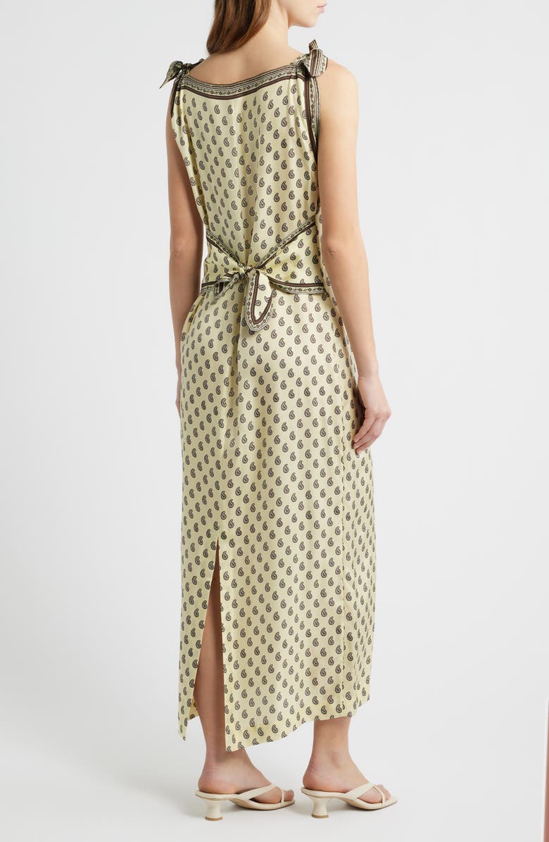 DÔEN Amorette Taormina Paisley Silk Twill Column Dress, Alternate, color, Sunlight Taormina Paisley