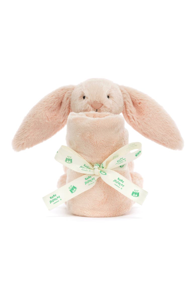 Bashful Blush Bunny 5.9-Inch Plushie & Soother Blanket, Alternate, color, PINK