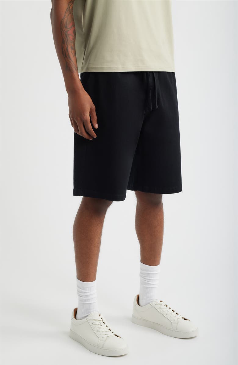 SANTO STUDIO Peninsula Forever Drawstring Shorts, Alternate, color, Black