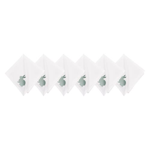 C & F Home C&f Home Spring Greens Bunny Napkin Set Of 6 In White