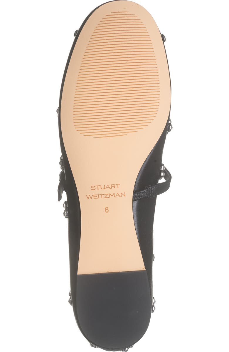 Stuart Weitzman Tammy Crystal Mary Jane Flat, Alternate, color, Black