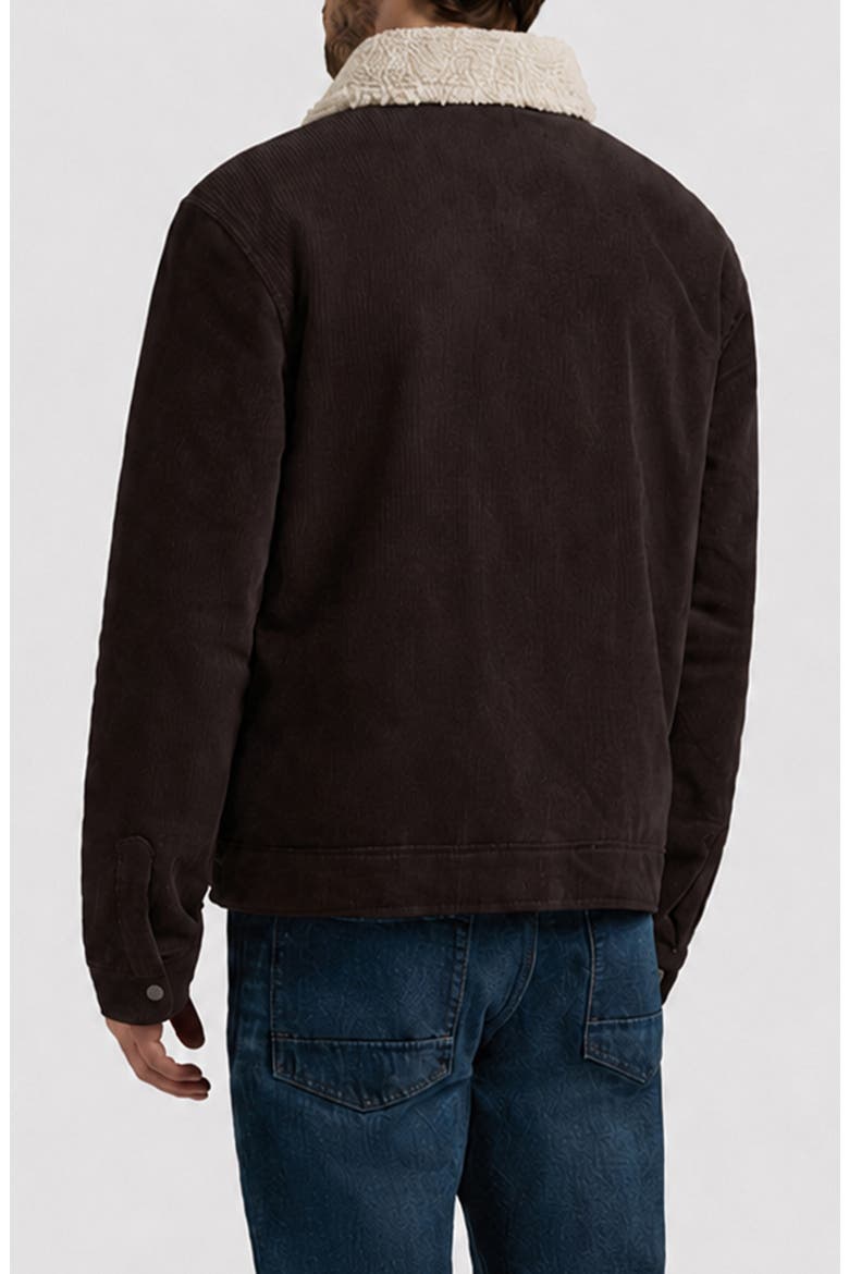 Crace Corduroy Jacket with Faux Shearling Collar, Alternate, color, AFTER DARK