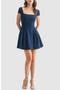 Cap Sleeve Denim A-Line Minidress